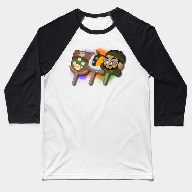 Destiny Vendor Popsicles Baseball T-Shirt by liizarddraws